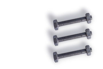 ฺิBolts and nuts isolated on white background