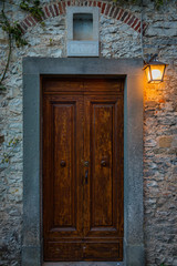 Fototapeta na wymiar Close up of an ancient wooden door