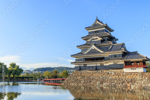 夕暮れの松本城 長野県松本市 Matsumoto Castle Nagano Matsumoto Sity Wall Mural M H