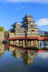 夕暮れの松本城　長野県松本市　Matsumoto Castle　Nagano Matsumoto city