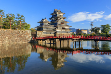 夕暮れの松本城　長野県松本市　Matsumoto Castle　Nagano Matsumoto city