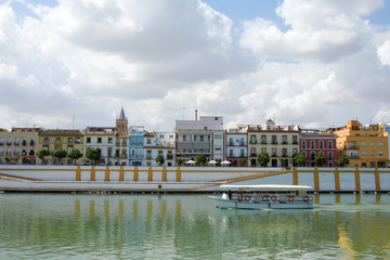 Naklejka na ściany i meble View of the Triana neighborhood, Seville, Spain