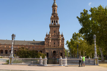 Fototapeta na wymiar Spain Square in Sevilla, Spain
