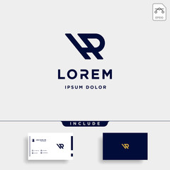 Letter HP HR Monogram Logo Design Minimal
