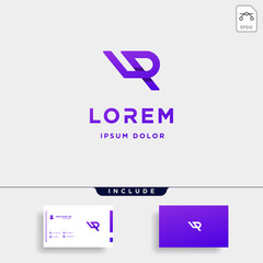Letter LP LR Monogram Logo Design Minimal