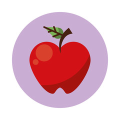 apple fresh fruit nature icon