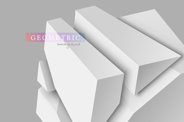 3D Geometric Divided Cube Background  