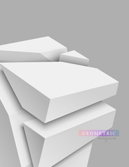 3D Geometric Divided Cube Background  