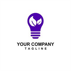 bulb environmental and save energy idea for company logo and icon