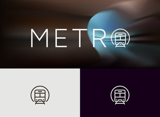 Metro Icon, Logo, monoline concept
