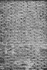 parede de tijolo em preto e branco