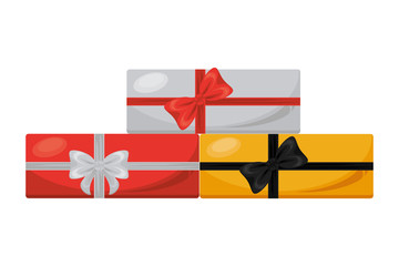 giftboxes presents with bows icons