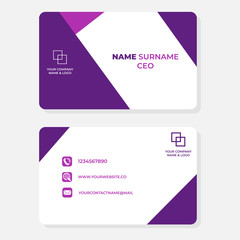 Modern Geometric and Creative Business Card Template. Exclusive and Minimalist Style Design. Easy to use and Ready to Print. Vector Illustration