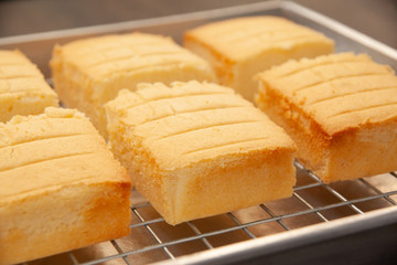 Homemade classic butter cake