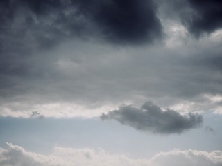 Fototapeta na wymiar 한국의 하늘과 먹구름 풍경 