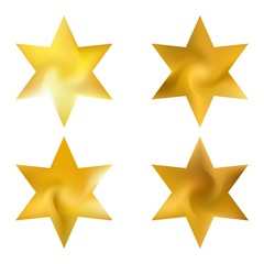 Set of hexagram modern backgrounds.