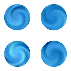 Kit with round colored abstract backgrounds.