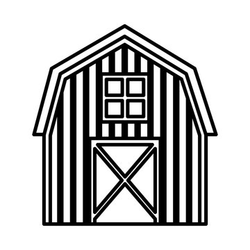 farm stable building isolated icon