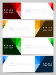 Fototapeta premium Abstract corporate business banner web template, vector illustration