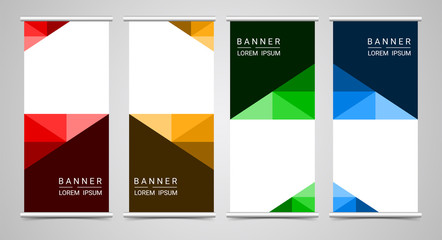 Abstract corporate business roll up template, vector illustration