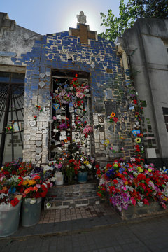 Adriana Taddey Turecky's Mausoleum is in the cemetery of Florencio Varela, Buenos Aires, Argentina