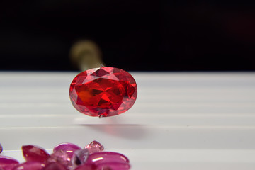  ruby Is red gem Beautiful by nature For making expensive jewelry