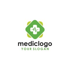 Medical Logo design simple and minimalist green