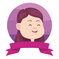 young woman avatar character icon
