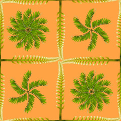 tropical exotic plant leaf,seamless background for textile and fabric design