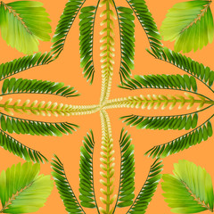 tropical exotic plant leaf,seamless background for textile and fabric design