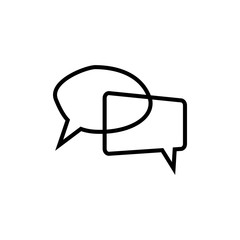 bubble speak icon trendy flat design