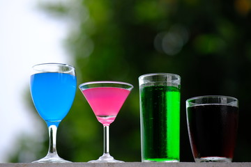 glasses of cocktails