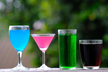glasses of cocktails
