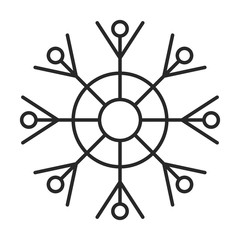 Obraz premium happy merry christmas snowflake icon