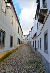 Fototapeta na wymiar on the street in the Evora city - Portugal 29.Oct.2019