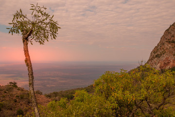 Landscape view from the Soutpansberg mountain in the Limpopo province in South Africa image for...