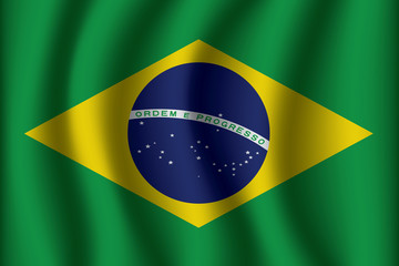 Flag of Brazil. Brazil Icon vector illustration eps10.