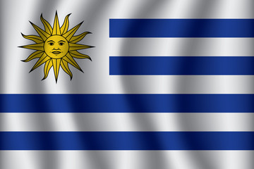 Obraz premium Flag of Uruguay. Uruguay Icon vector illustration eps10.