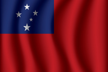 Flag of Samoa. Samoa Icon vector illustration eps10.