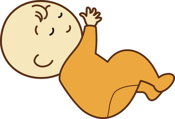 Illustration of little baby