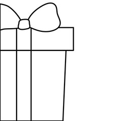 gift box christmas line style vector illustration design