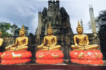 Obraz premium Buddha statues, Buddhism in Thailand