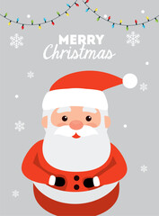 merry christmas poster with santa claus design