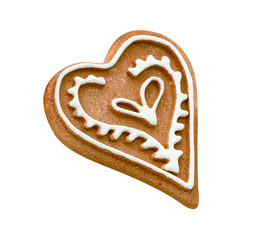 Christmas and new year with heart-shaped icon isolated on white background,include clipping path