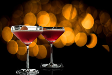cocktails collection isolated on background.
