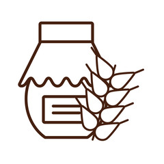 thanksgiving preserve jar isolated icon
