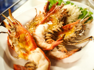 Shrimp big head split down the middle