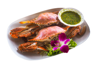 Steamed crab