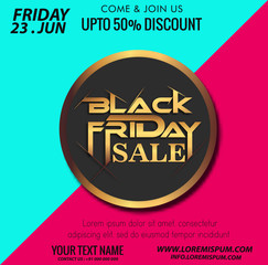 Black Friday, Vector Illustration,Sale banner.