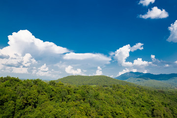 Landscape mountain of sky view and green nature.